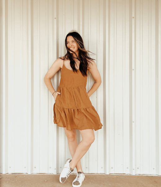 The Lexi tiers mini dress with pockets