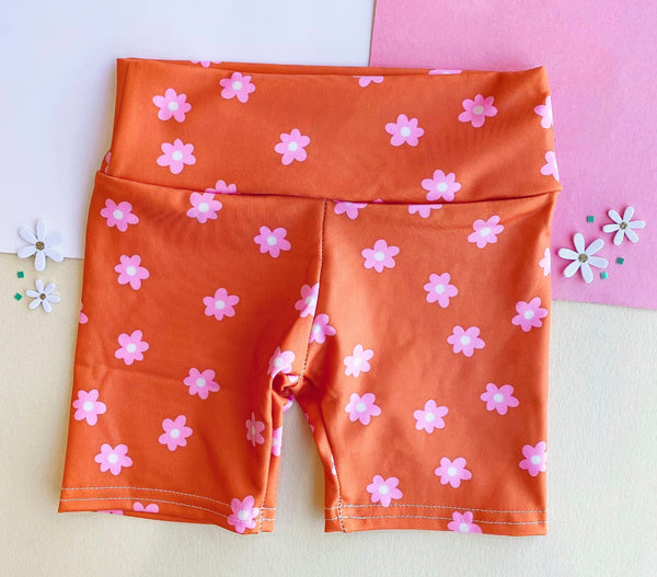 Littles floral biker shorts