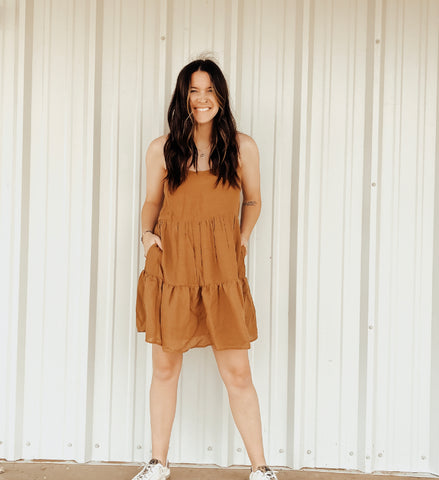 The Lexi tiers mini dress with pockets