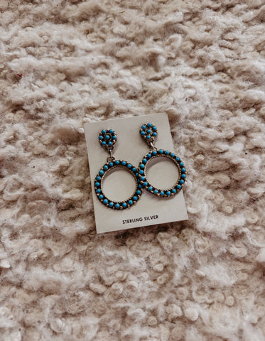 Connecticut round turquoise earrings *authentic