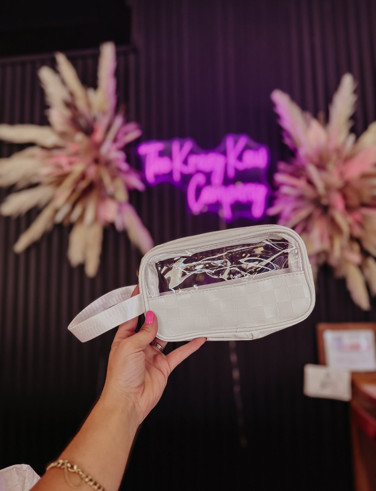 Checkmate cosmetic bag