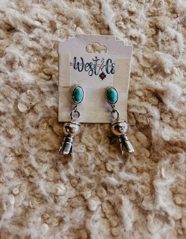 Silver blossom earrings