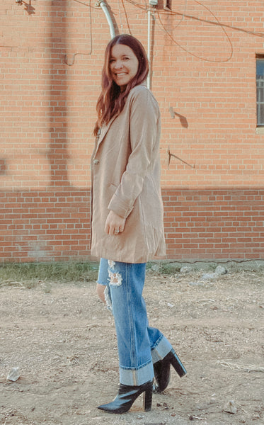 Sidd Oversized blazer camel