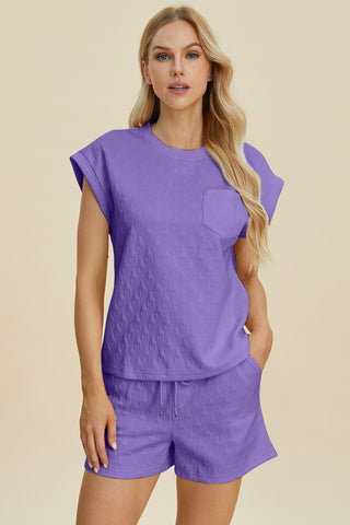 Texie textured Shorts Set