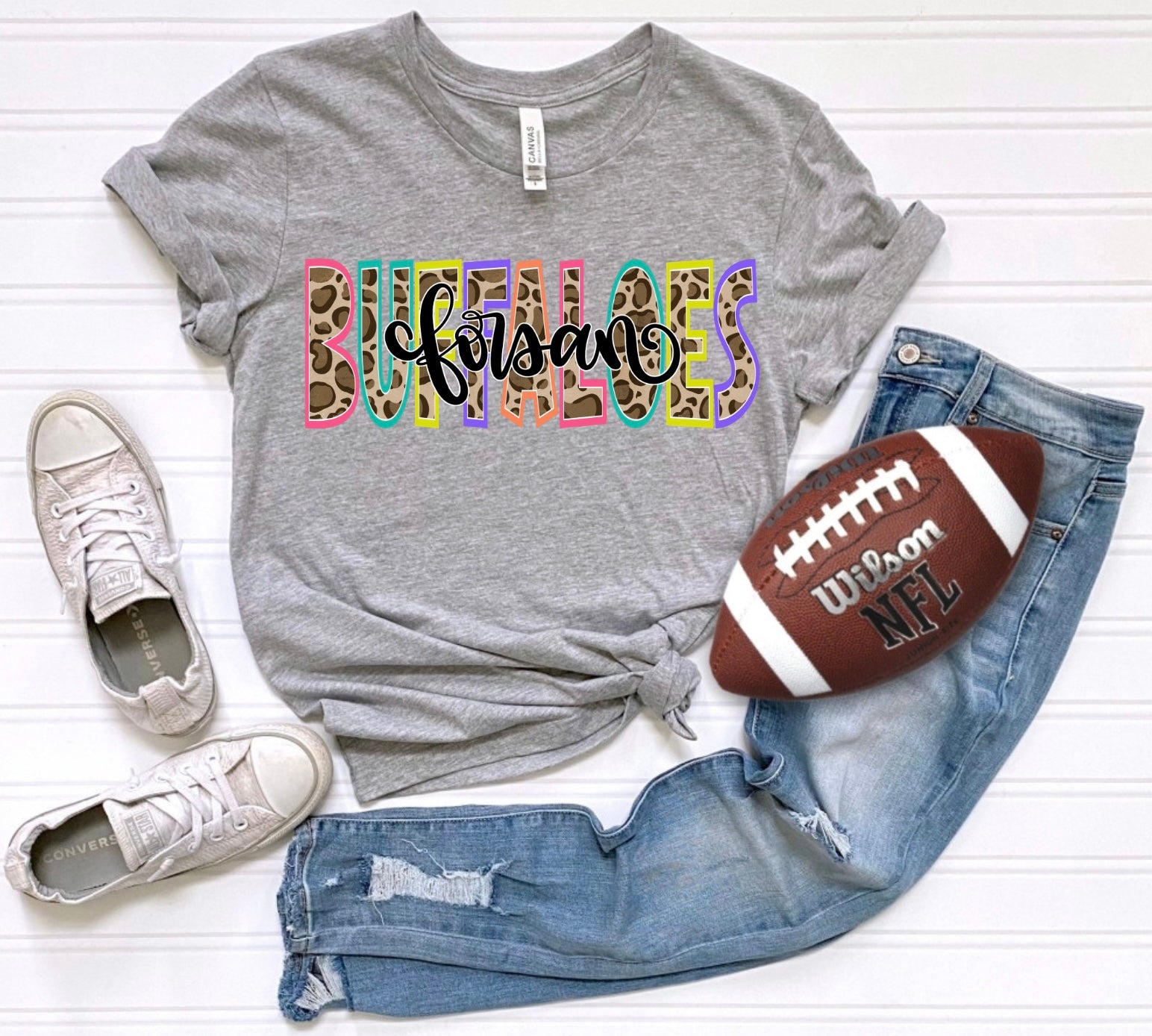Forsan rainbow leopard spirit tee