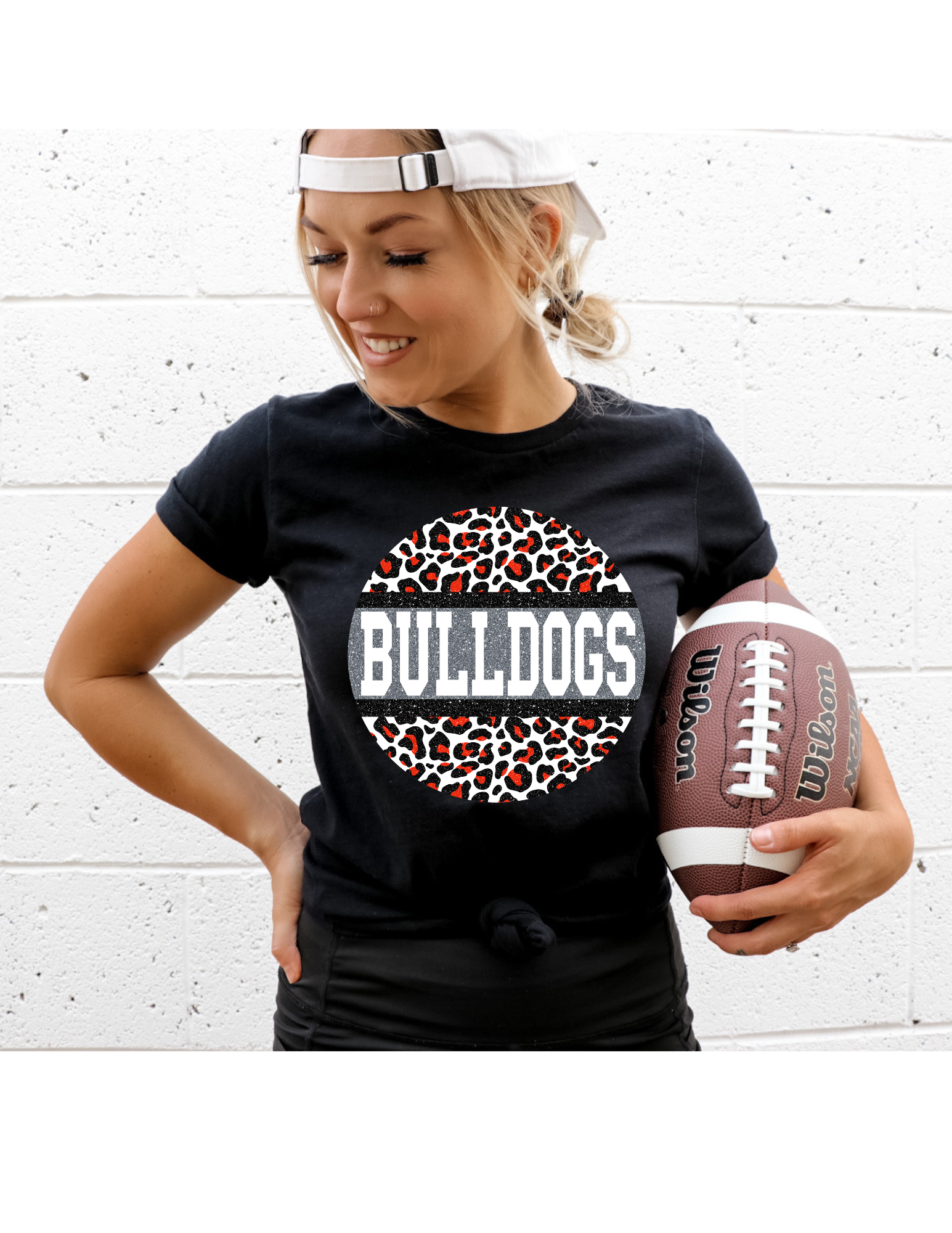 Bulldogs leopard spirit tee