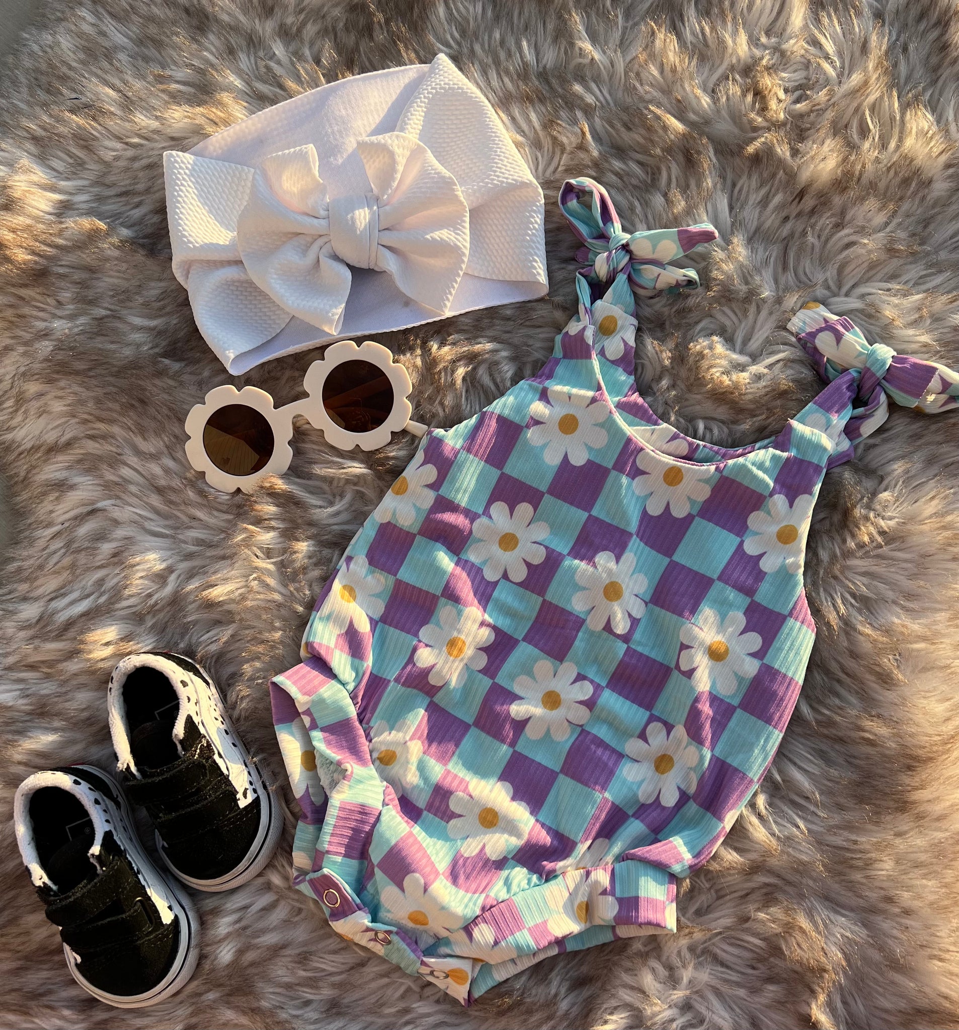 Dailey baby purple Bubble romper