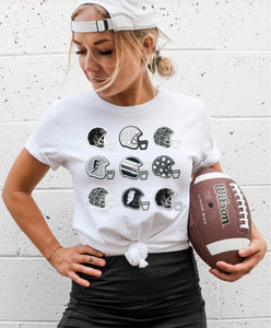 Black silver helmet spirit tee