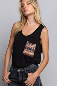 Aztec Pocket Tank {two colors}