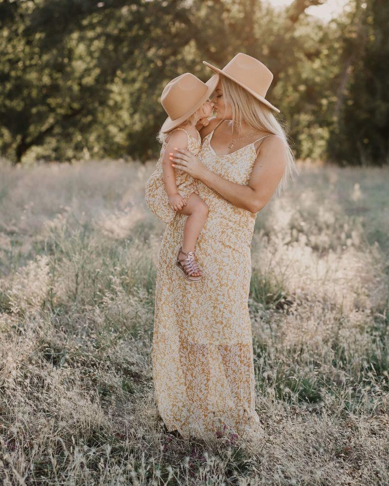Savanah Mommy & Me Sun Dress - Mustard Floral