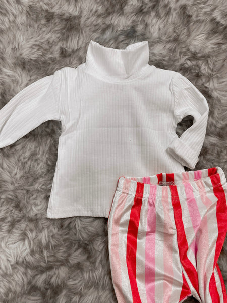 Littles White LS Turtleneck
