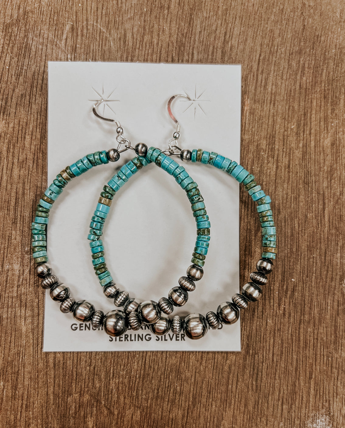 SD round turquoise earrings
