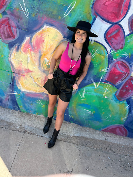 Daxx Faux Leather Shorts