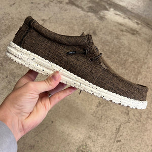 Hey dude Wally Eco linen Dark brown (men’s)