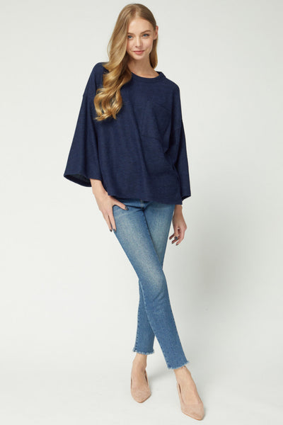 Navy basic top