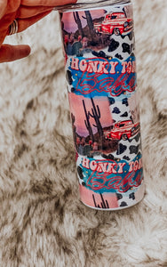 Honkey tonk Barbie collage Sippy + Tumbler