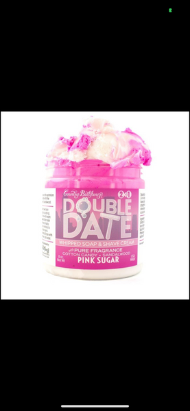 Double date whipped soap + shaving cream