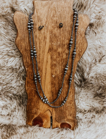 Jess Navajo pearl multi strand necklace