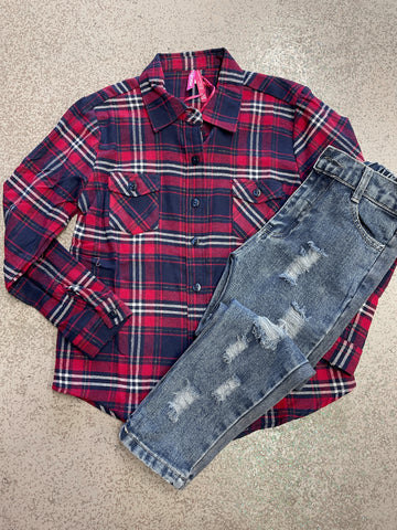 Youth Plaid Flannel