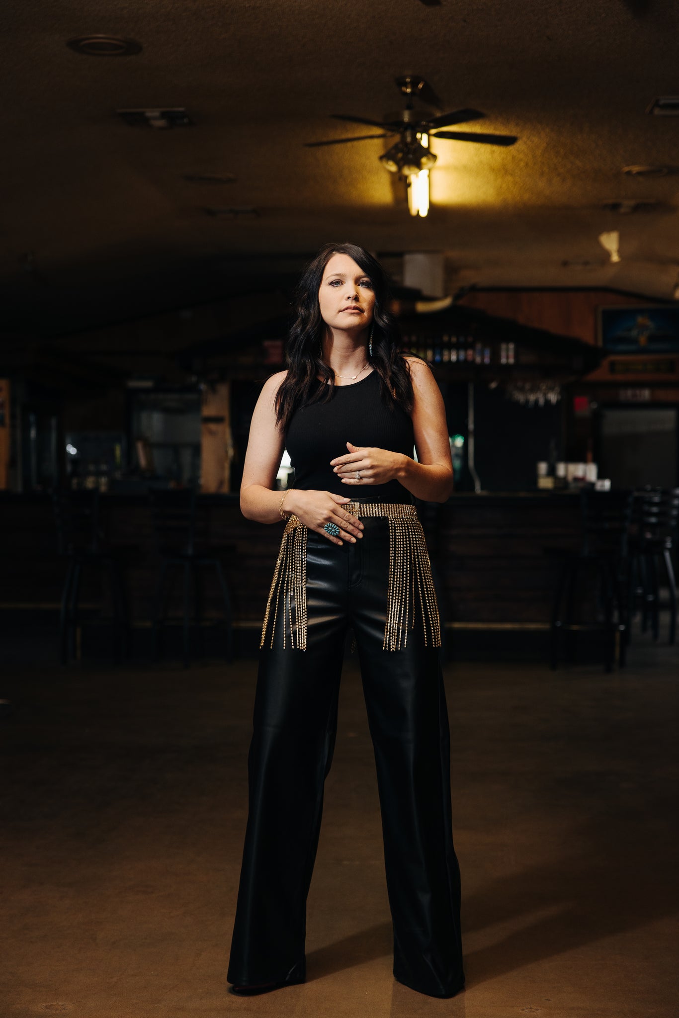 Bad Habit Leather Wide Leg bottoms