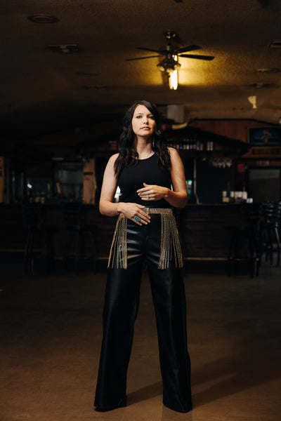 Bad Habit Leather Wide Leg bottoms