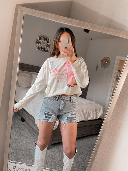 Rodeo Cowgirl Distress sweater