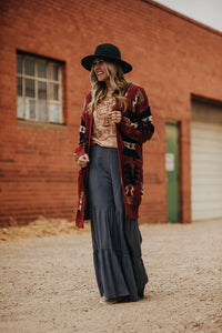 Linen bell bottoms tiered