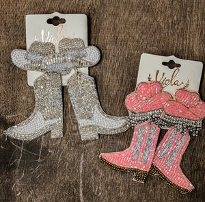 Let’s go girl Boot Earrings