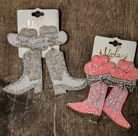 Let’s go girl Boot Earrings