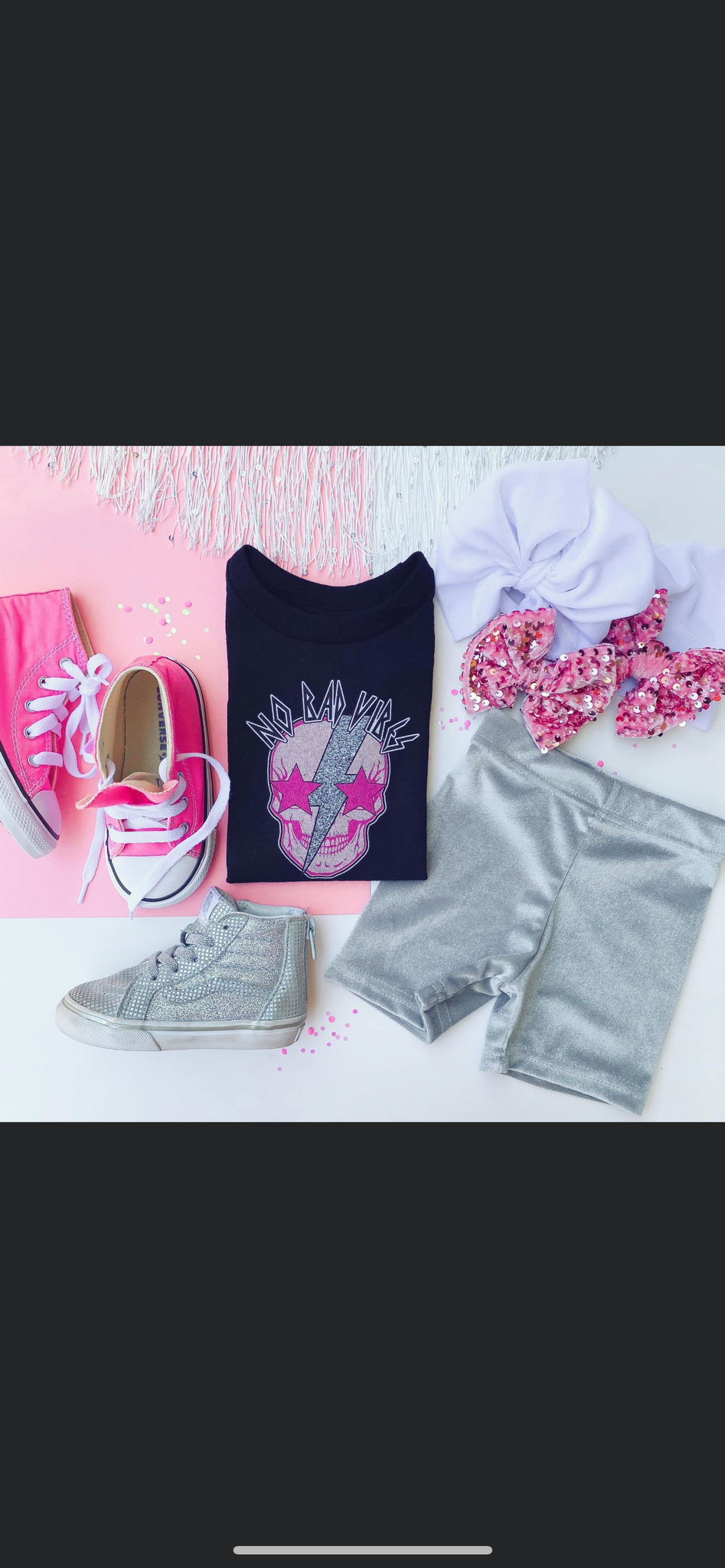 Littles silver Velvet shorts
