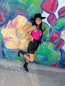 Daxx Faux Leather Shorts