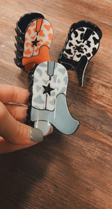 Cowboy Boots Claw Clip