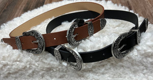 Double Buckle Belt •two colors•