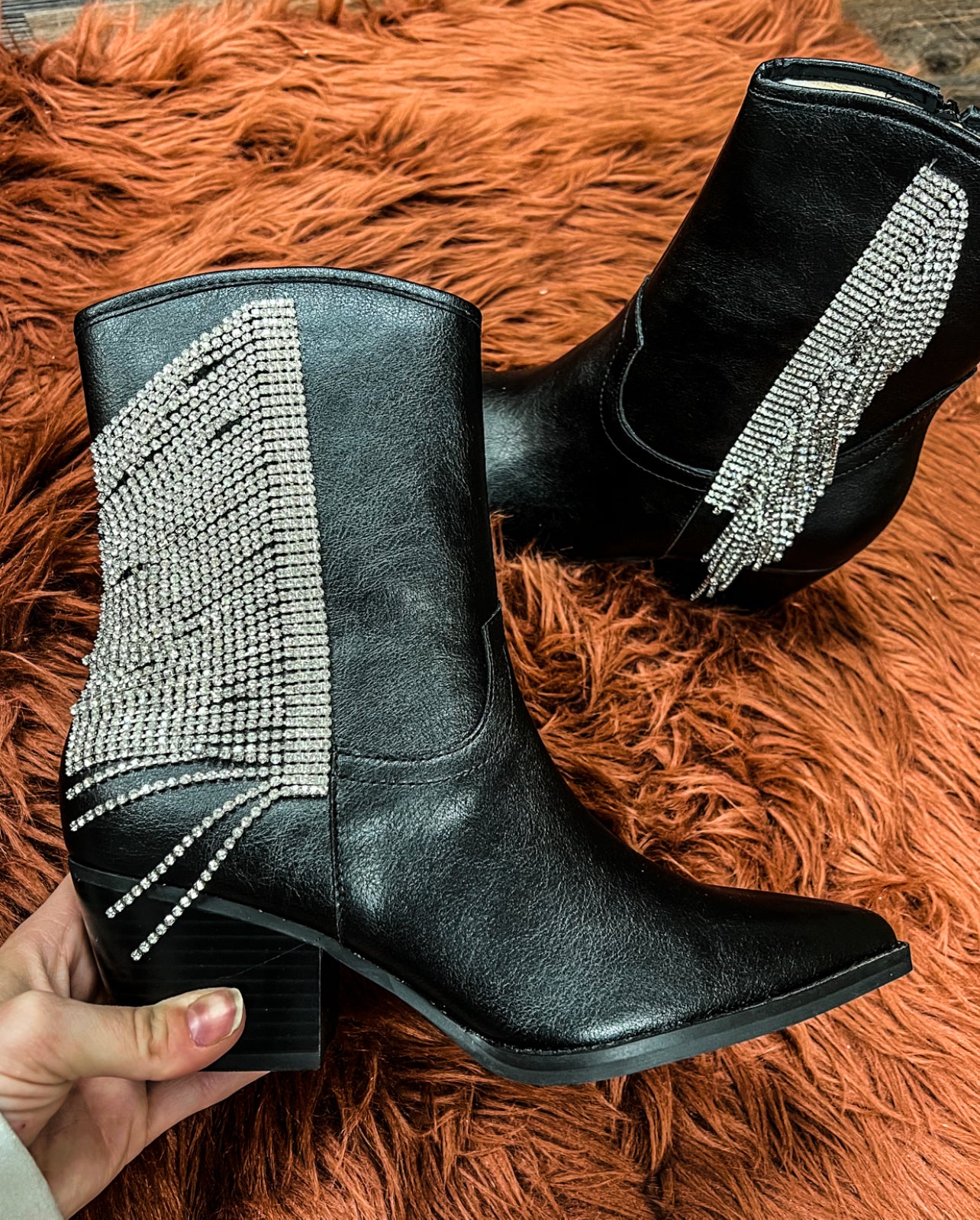 Brooke B rhinestone Booties