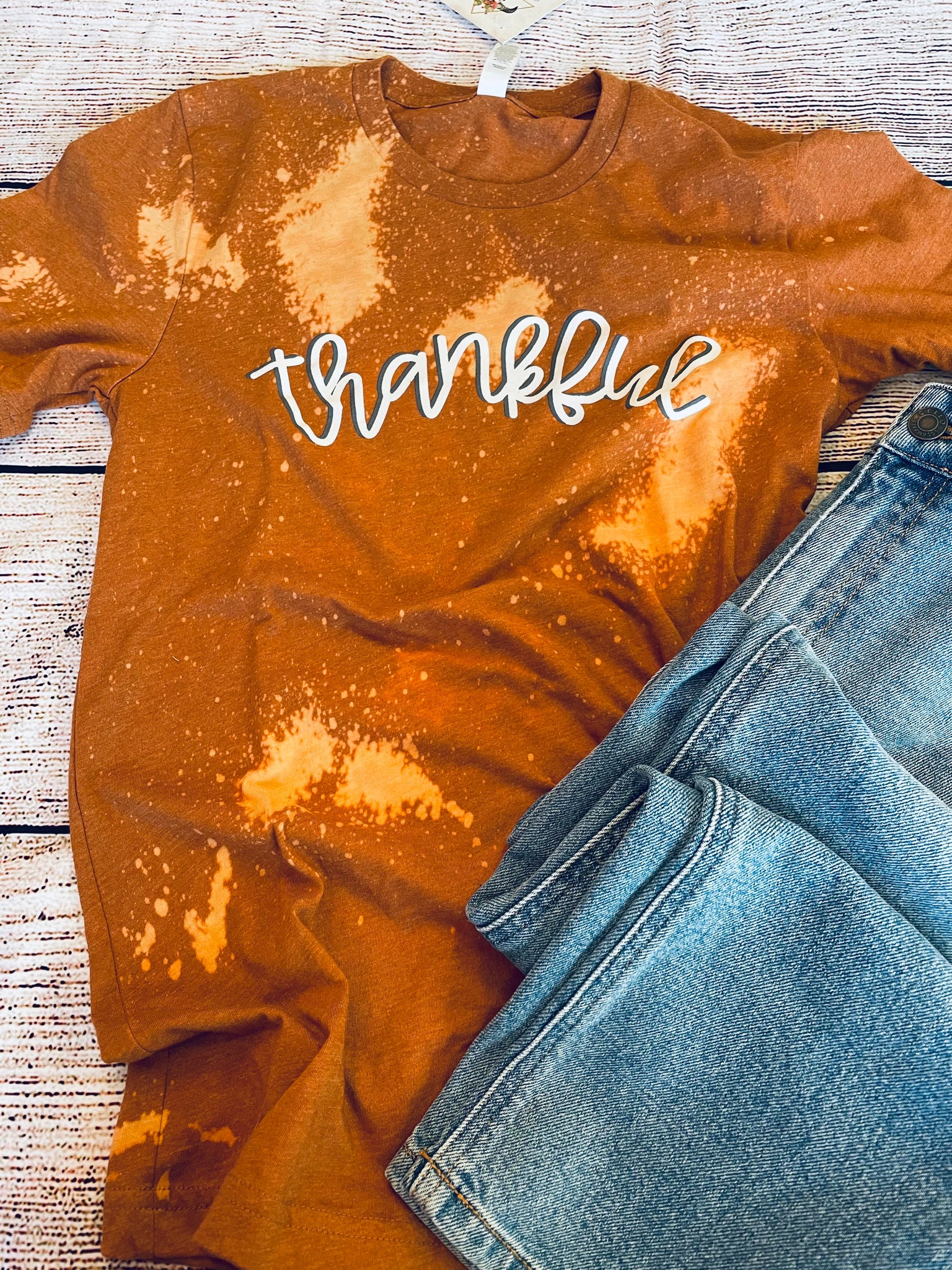 Thankful Bleached Tee