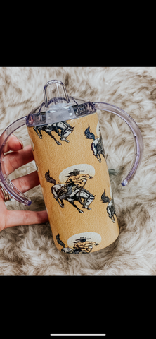 Sunset cowboy Sippy + toddler cup + Tumbler