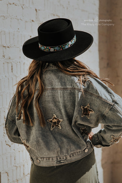 Floral Band Felt Hat