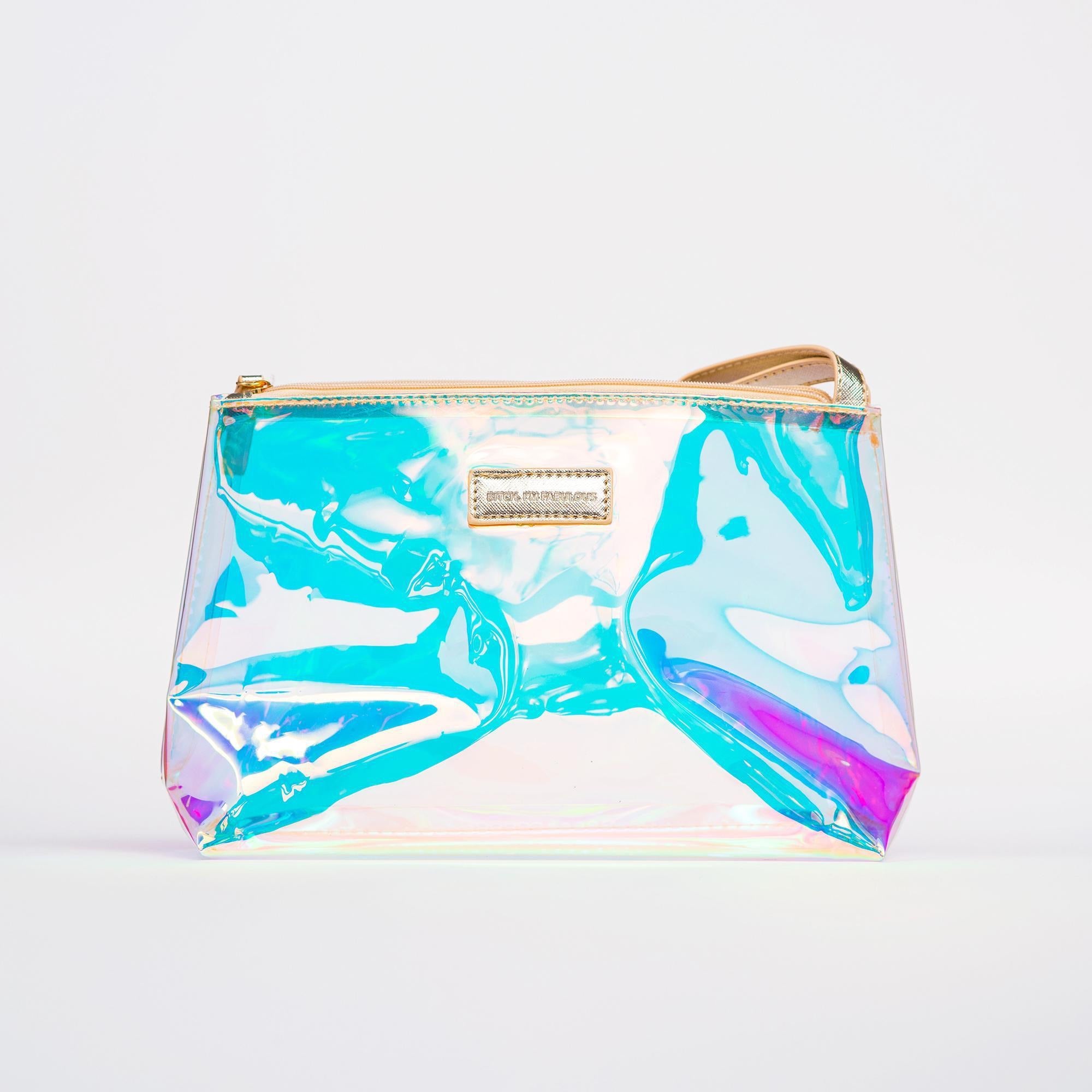 Holographic makeup bag