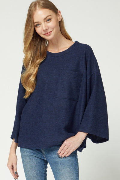 Navy basic top