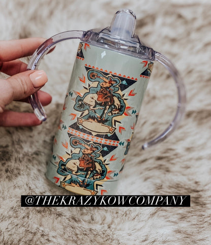 Aztec cowboy Sippy + Tumbler