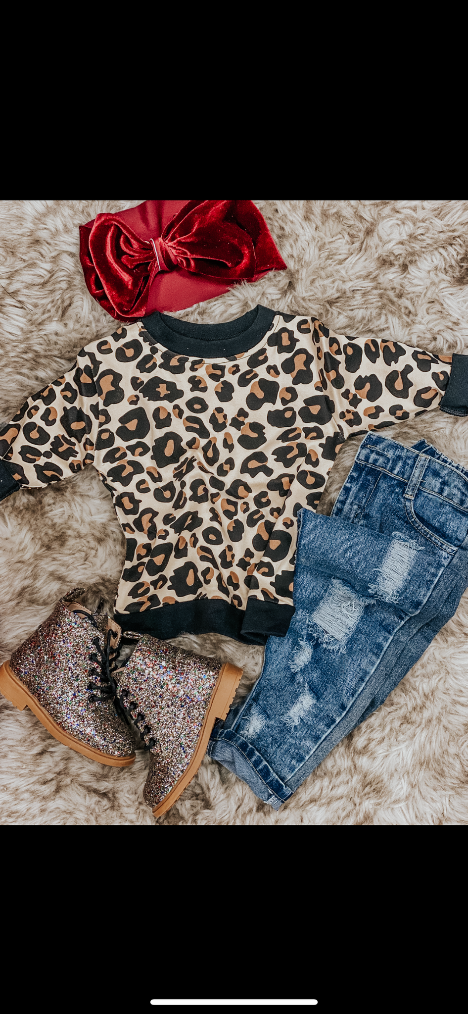 Infant leopard sweater