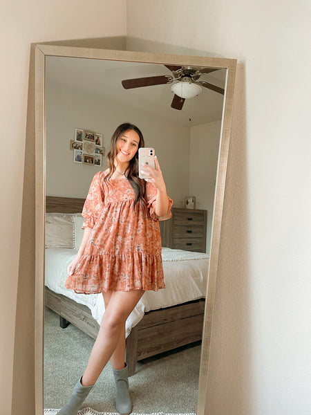 Groovy Baby Camel Floral dress