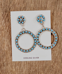 Connecticut rounds turquoise earrings