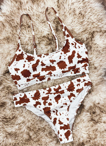 Cow Print SwimSuit